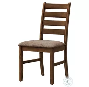 1355 Brown Fabric Dining Chair Set Of 2