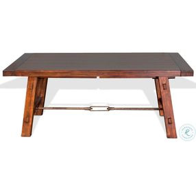Villa Rosso Medium Brown 106" Extendable Rectangular Dining Table