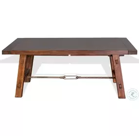 Villa Rosso Medium Brown 106" Extendable Rectangular Dining Table