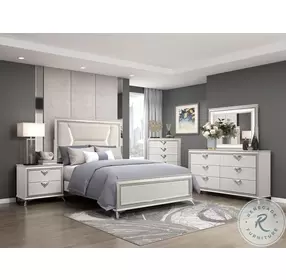 Audra Upholstered Panel Bedroom Set with LED Lighting