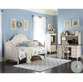 Cinderella Antique White With Grey Home Office Set