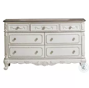 Cinderella Antique White With Grey Dresser
