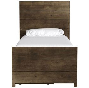 Dovetail Taupe Twin Storage Panel Bed