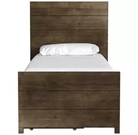 Dovetail Taupe Twin Panel Bed