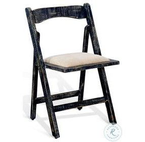 Hearthwood Haven Black Sand Folding Dining Chair Set of 2