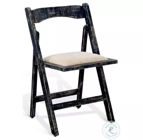 Hearthwood Haven Black Sand Folding Dining Chair Set of 2