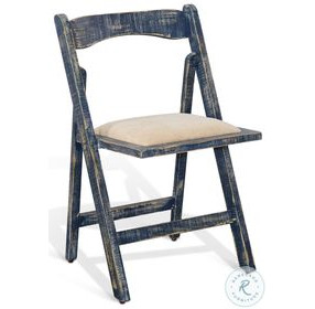 Sagewyn Ocean Blue Folding Dining Chair Set of 2