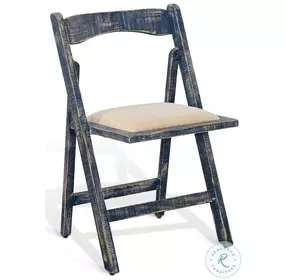 Sagewyn Ocean Blue Folding Dining Chair Set of 2