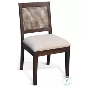 Maple Haze Coffee Bean Cane Back Dining Chair Set of 2
