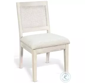 Cozy Luxe Light Gray Cane Back Dining Chair Set of 2