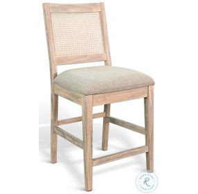Sagewyn Wheat Cane Back Counter Height Stool Set of 2