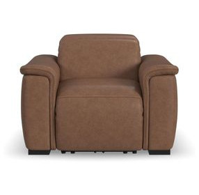 Camden Brown Leather Zero Gravity Power Recliner with Power Headrest and USB Charging