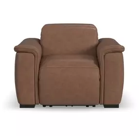 Camden Brown Leather Zero Gravity Power Recliner with Power Headrest and USB Charging