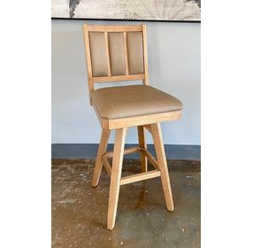 Logans Edge Brown High Back Swivel Barstool