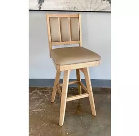 Logans Edge Brown High Back Swivel Barstool