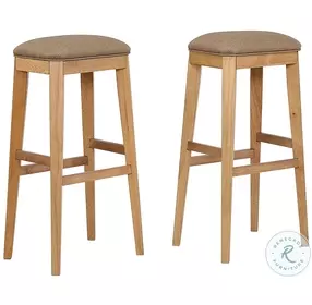 Logan's Edge Natural Bar Stool Set Of 2