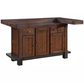 Gettysburg Dark Distressed 3 Door Bar Cabinet
