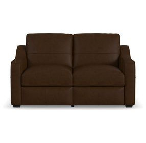Hudson Dark Brown Leather 70" Loveseat