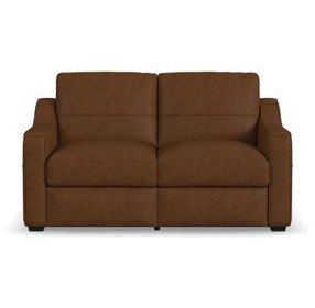 Hudson Brown Leather 70" Loveseat