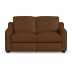 Hudson Brown Leather 70" Loveseat