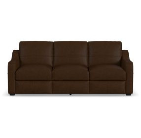 Hudson Dark Brown Leather 98" Sofa