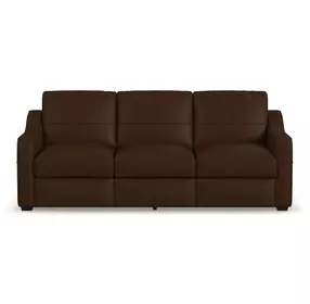 Hudson Dark Brown Leather 98" Sofa