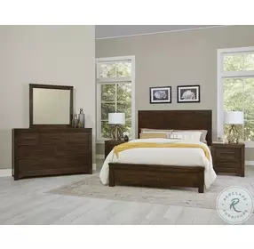 Ben And Erin Napier Dark Cherry Plank Panel Bedroom Set