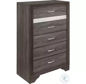 Luster Gray And Silver Glitter Chest