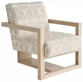 Sunset Key Flanders Beige and Tan Upholstered Accent Chair
