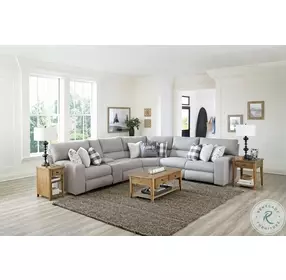 Rockport Gray 6 Piece Modular Recliner Sectional