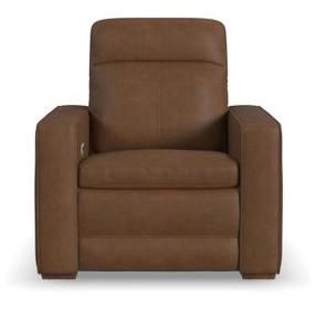 Dutch Cortado Brown Leather Zero Gravity Power Recliner with Power Lumbar and USB Charging