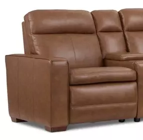Dutch Cortado Brown Leather Zero Gravity LAF Power Recliner with Power Headrest and Lumbar