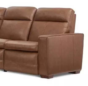 Dutch Cortado Brown Leather Zero Gravity RAF Power Recliner with Power Headrest and Lumbar