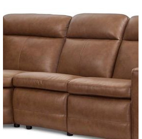 Dutch Cortado Brown Leather Zero Gravity Armless Power Recliner with Power Headrest and Lumbar