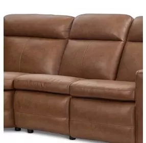 Dutch Cortado Brown Leather Zero Gravity Armless Power Recliner with Power Headrest and Lumbar