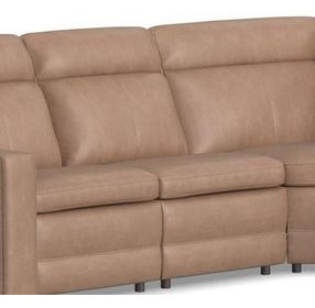 Dutch Desert Tan Leather Zero Gravity Armless Power Recliner with Power Headrest and Lumbar