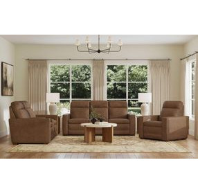 Dutch Cortado Brown Leather Zero Gravity Power Reclining Living Room Set