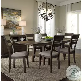 Double Bridge Dark Chestnut Trestle Extendable Dining Room Set