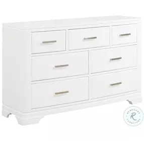 Hudson White 7 Drawer Dresser