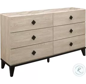 Whiting Cream And Black Dresser