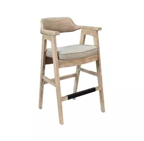 Brookline Wheat Custioned Seat Bar Stool Set of 2
