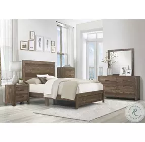 Corbin Rustic Brown Bedroom Set