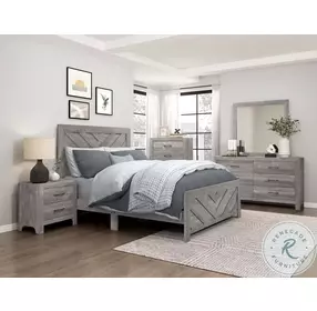 Corbin Gray V-pattern Panel Bedroom Set