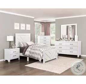 Corbin White Youth Panel Bedroom Set