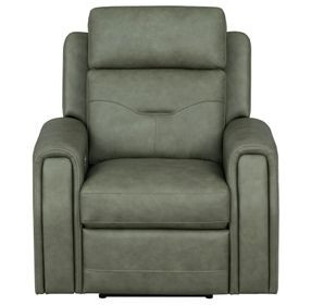 Felix Gray Leather Zero Gravity Triple Power Recliner with USB Charging and Heat Massage