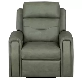 Felix Gray Leather Zero Gravity Triple Power Recliner with USB Charging and Heat Massage