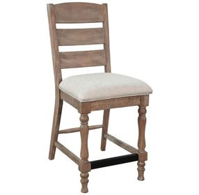 Sierra Beige Upholstered Counter Height Stool Set of 2