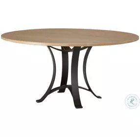 Ben And Erin Napier Bleached Cherry And Metal 48" Round Dining Table