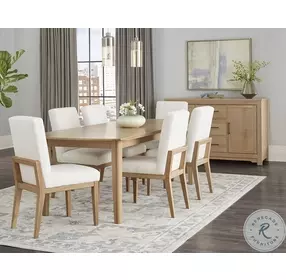 Ben And Erin Napier Bleached Cherry 28" Surboard Dining Room Set with Upholstered Chair