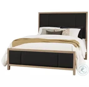 Ben And Erin Napier Bleached Cherry And Black Upholstered California King Panel Bed